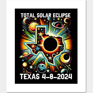 Texas total solar eclipse 08 04 2024 Posters and Art